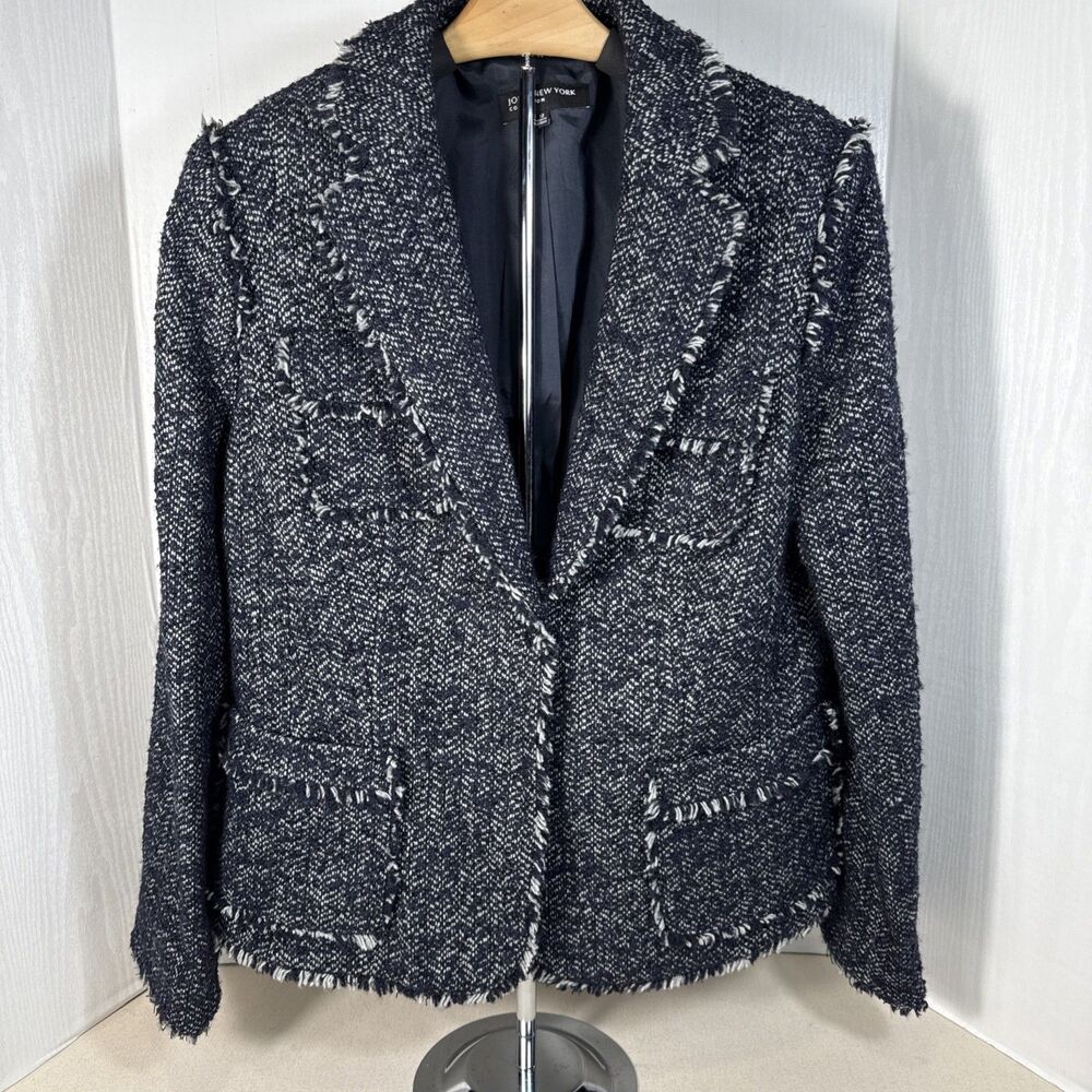 Jones New York Collection Size 12 Navy Blazer French Inspired Career Jacket